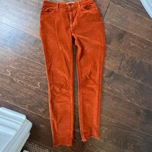 Pants Free People Corduroy Pants Pinwale Orange Size 28
